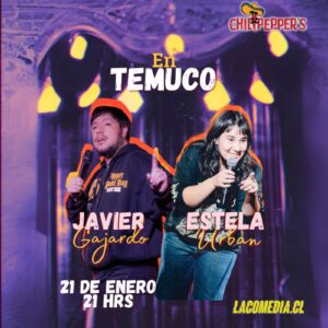 Javier Gajardo y Estela Urban en Temuco el 21.01