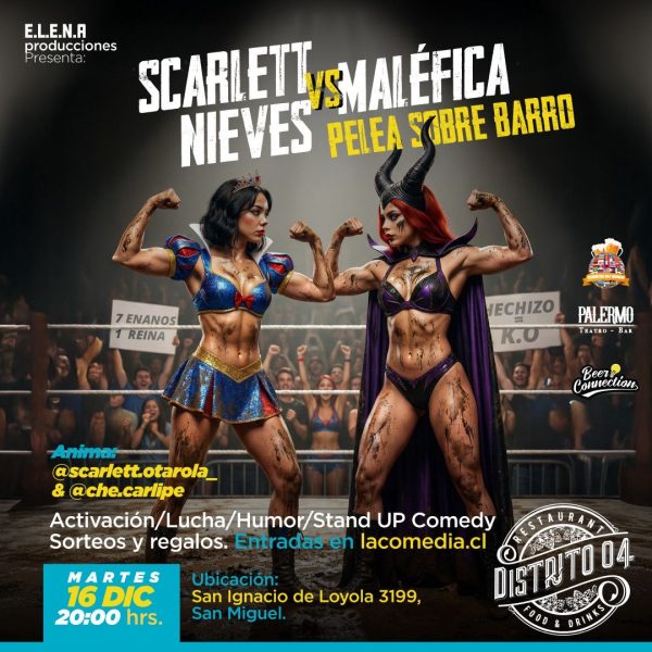 Pelea sobre barro - Scarlett Nieves VS Maléfica