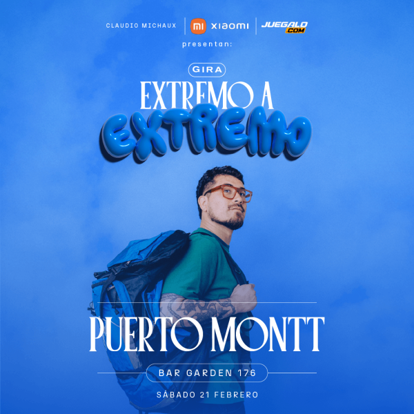 Claudio Michaux en Bar Garden 176 – Puerto Montt – Gira Verano Extremo a Extremo