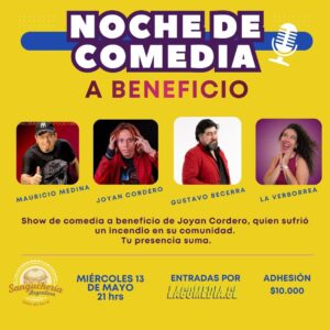 Noche de comedia a beneficio en La Sangu 13.05