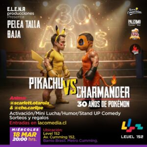 Pelea Talla Baja - Mini Pokémon - Pikachu vs. Charmander